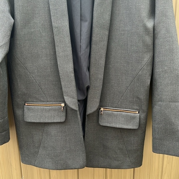 Kit & Ace Borrowed from the Boys Wool Silk Cashmere Oversized Blazer Preppy sz 2 - Picture 3 of 15